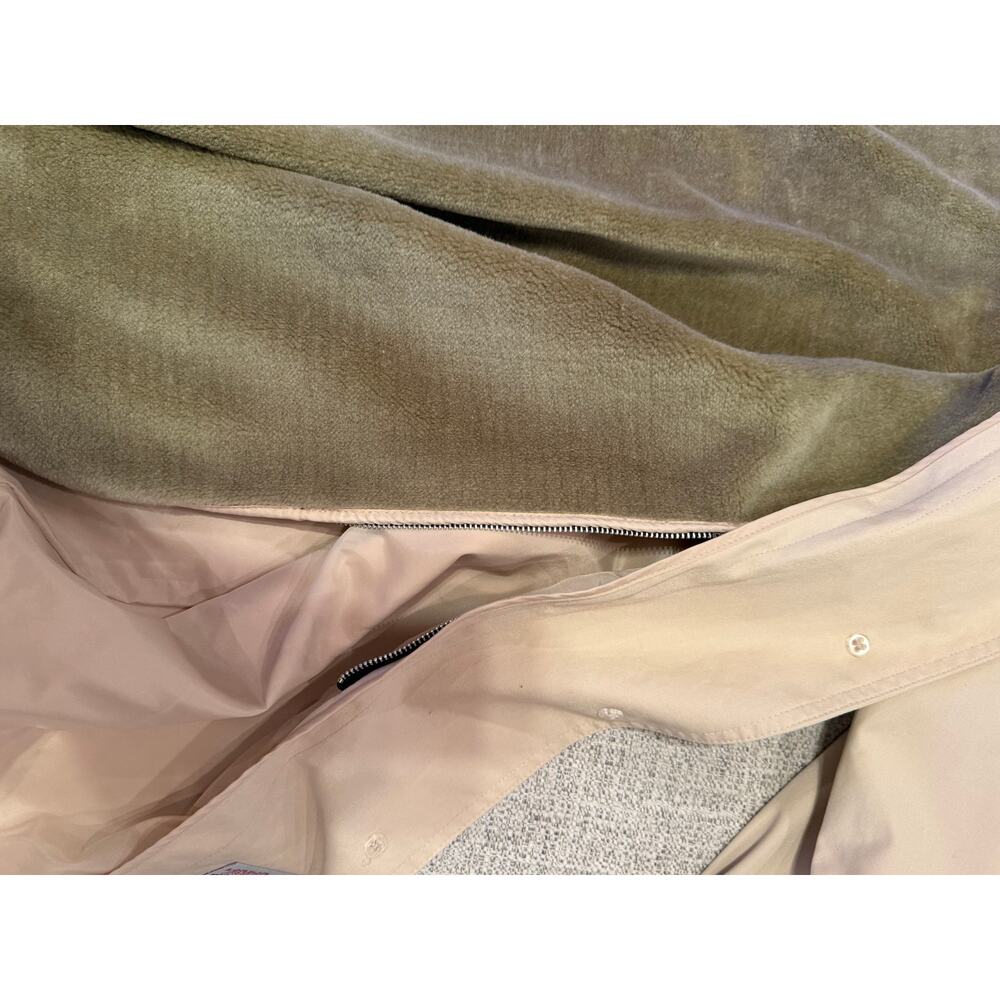 Vintage London Fog Womens 12 Reg Tan Raincoat Removable Liner Khaki Coat - Picture 13 of 15